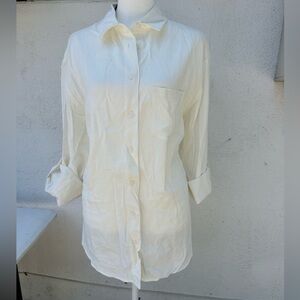 RW&CO. Cream Button-Up Shirt
